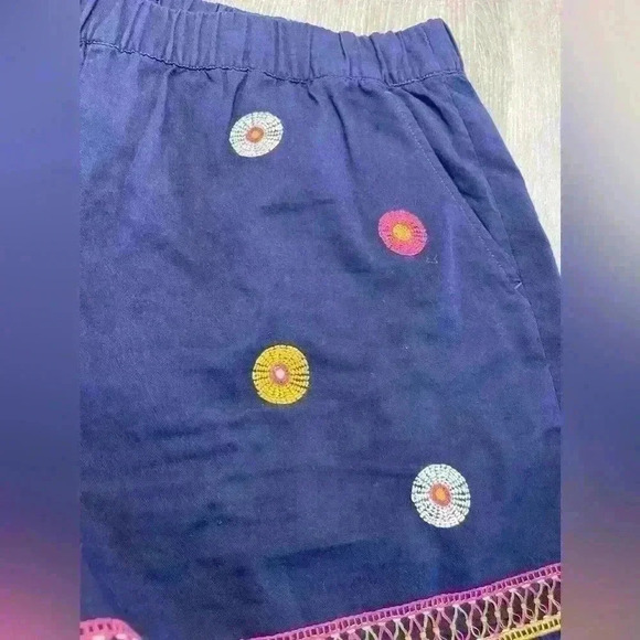 Madewell Navy Floral Flower Embroidered Shorts M - Picture 3 of 8